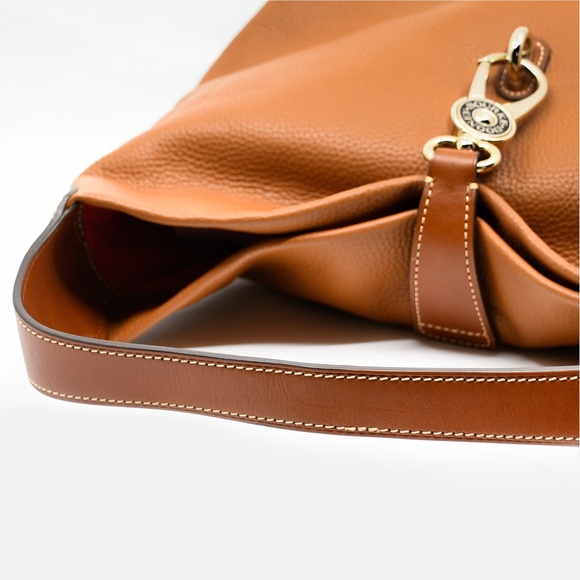 DOONEY & BOURKE Lucca Leather Logo Lock Hobo in Caramel - Picture 5 of 16